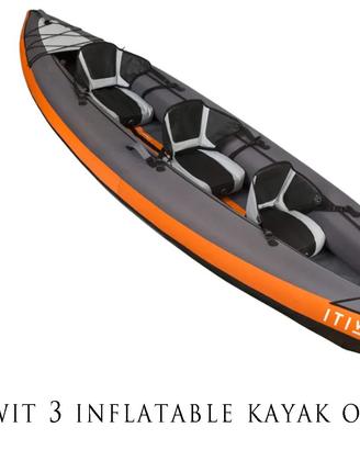 ITIWIT 3 Canoa Kayak gonfiabile arancio 2/3 posti