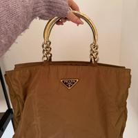 PRADA Metal Handle Vintage Bag