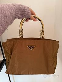PRADA Metal Handle Vintage Bag