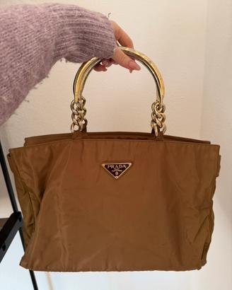 PRADA Metal Handle Vintage Bag