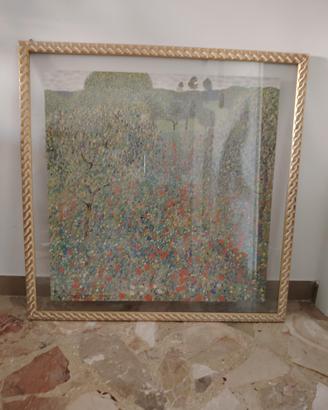 Quadro parete, riproduzione Klimt, cornice oro 