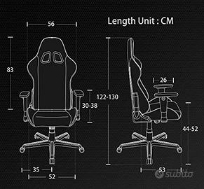 Sedia Gaming SITMOD Poltrona PC Gamer Ergonomica - Arredamento e Casalinghi  In vendita a Modena