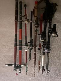 Lotto canne da pesca completo