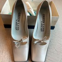 Scarpe tacco grigio perla