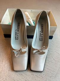 Scarpe tacco grigio perla