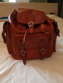 Zaino vera pelle toscana, cuoio Genuine Leather