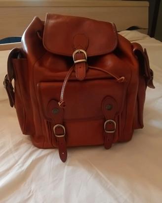 Zaino vera pelle toscana, cuoio Genuine Leather