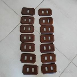 14 placche vintage marroni, 13 doppie + 1 singola