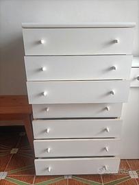 Settimino e scarpiera bianco