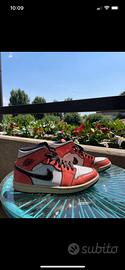 Nike Jordan 1 Mid arancio,nere bianche taglia 40,5
