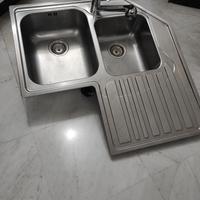 Lavello cucina 2 vasche angolari