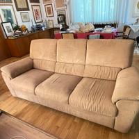 Divano scamosciato 3posti