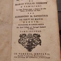 Libro antico Cicerone L'Epistole 1763