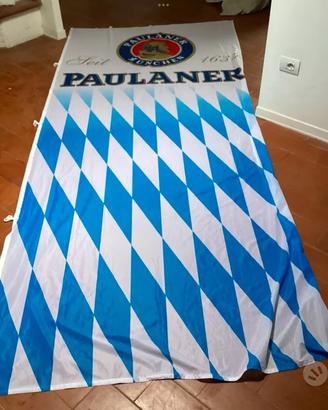 Bandiera birra paulaner monaco baviera grande pub