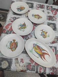 set piatti pesce Monopoli porcellana 