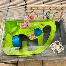 Gabbia per piccoli roditori con trasportino