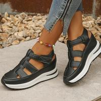 Scarpe nere zeppa 40/41. suoletta interna rialzata