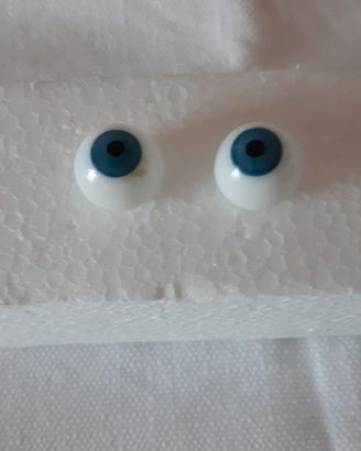 Coppia occhi in vetro soffiato per bambole 