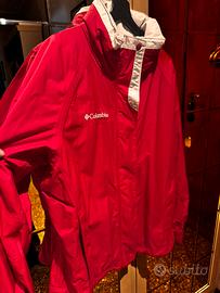Giacca Columbia Core Intercharge rossa e bianca XL