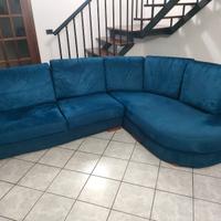 Divano ad angolo in alcantara