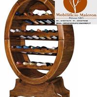 Mobili Rustici Portabottiglie in Legno 10813