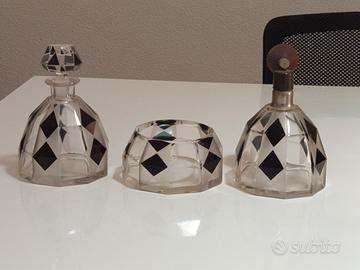 Set vetro cristallo art decò vintage 