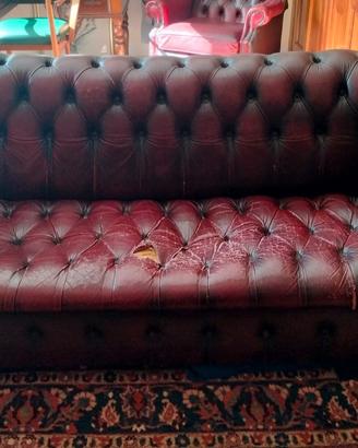 coppia divani Chesterfield