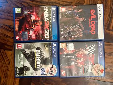 Giochi PS4 - NBA2K20, COD, W2K16, Evil Dead