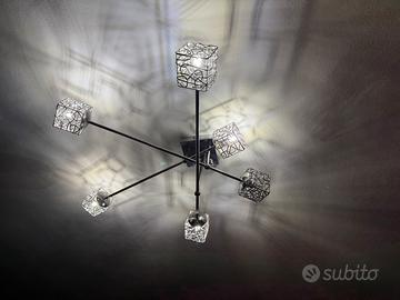 Lampadario luce led in metallo