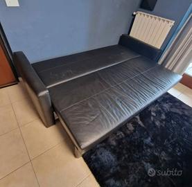 divano letto ecopelle con cassettone