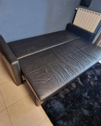 divano letto ecopelle con cassettone