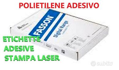 POLIETILENE ADESIVO ETICHETTE AVERY FASSON FOGLI