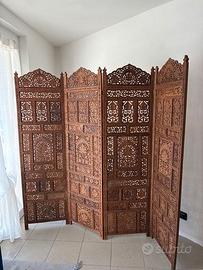 Paravento divisorio orientale 900 antiquariato