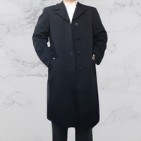 Pierre Cardin Vintage Cappotto Lana Ner0 50