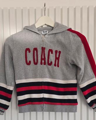 D&G Junior – Felpa con cappuccio "Coach" grigia 