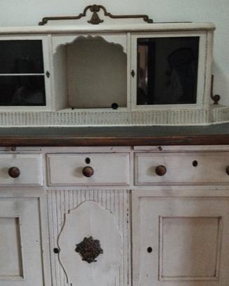 credenza bianca stile country 