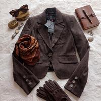 Giacca Blazer Avvitata Marrone Melange - Stile Vin