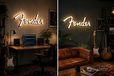 Insegna luminosa fender da muro