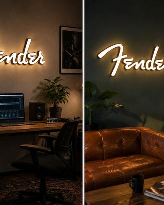 Insegna luminosa fender da muro