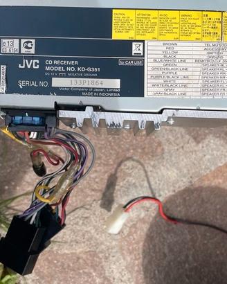 Autoradio USB AUX CD JVC con Box Cento CX 165 4ohm