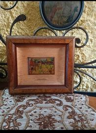 quadro paesaggio con contadino