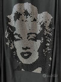 Abito Nero Seta, Strass, Marilyn Monroe