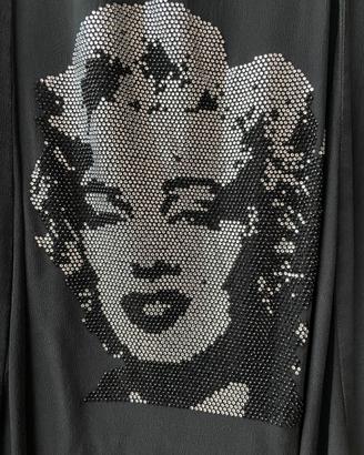 Abito Nero Seta, Strass, Marilyn Monroe