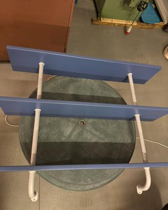 Mensola tripla blu 120cm (altezza 110)
