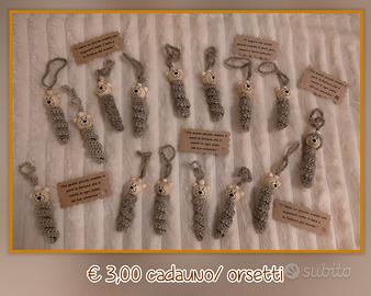 Portafortuna uncinetto handmade orsetto orso