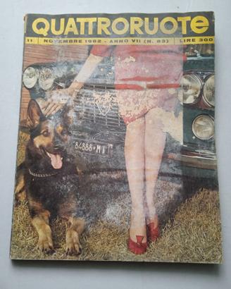 RIVISTA QUATTRORUOTE NOVEMBRE 1962 ANNO VII N°83