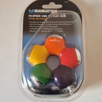 HUB USB 2.0 MANHATTAN Flex 4 Porte Hi-Speed