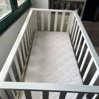 Culla lettino in legno con Materasso ortopedico