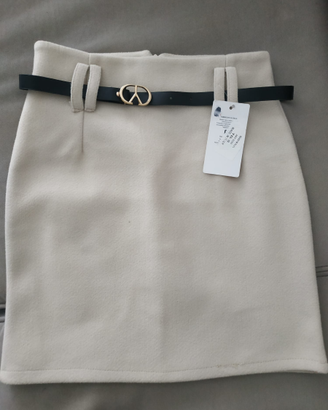Gonna nuova taglia S colore beige