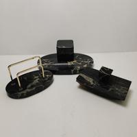set scrivania marmo nero